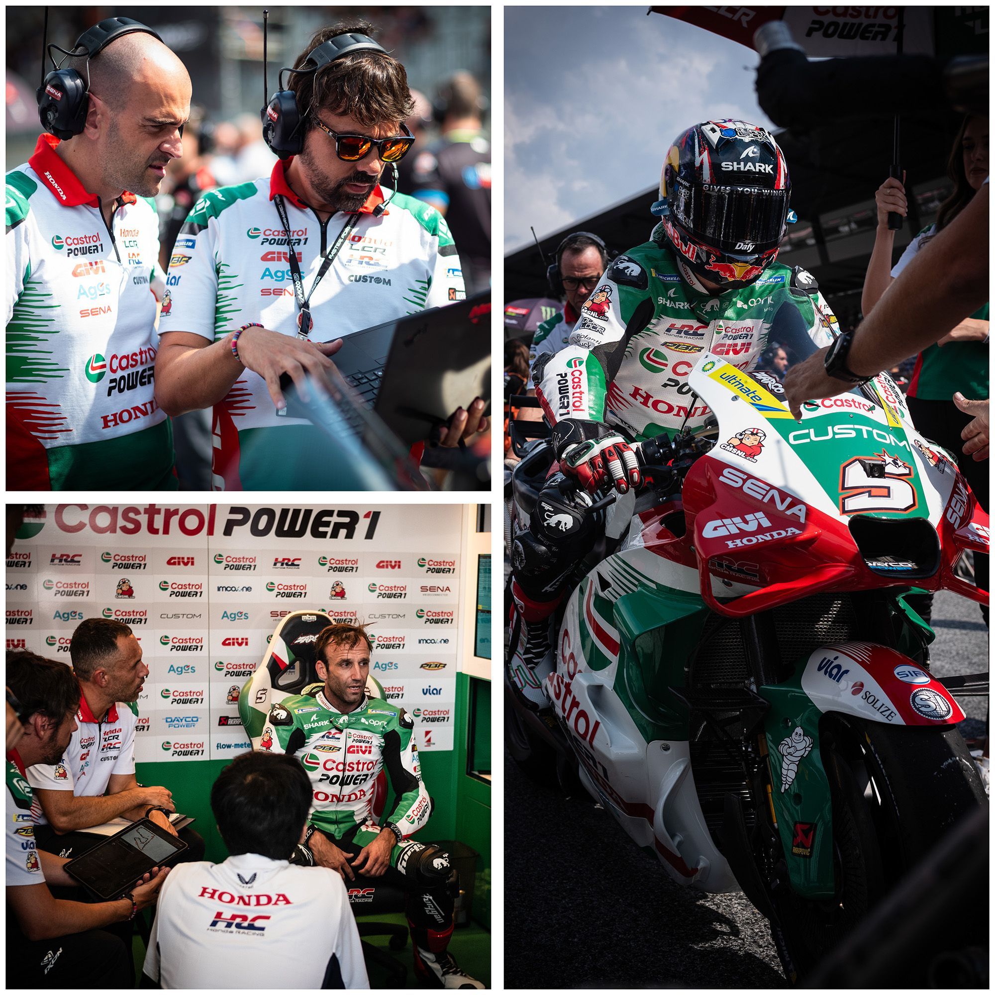 Johann Zarco en su moto de LCR Honda durante la carrera.