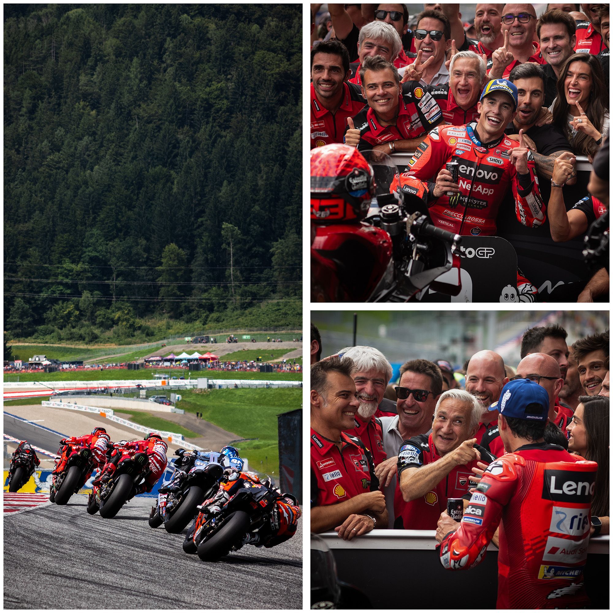 Marc Márquez en plena acción durante una carrera de MotoGP.