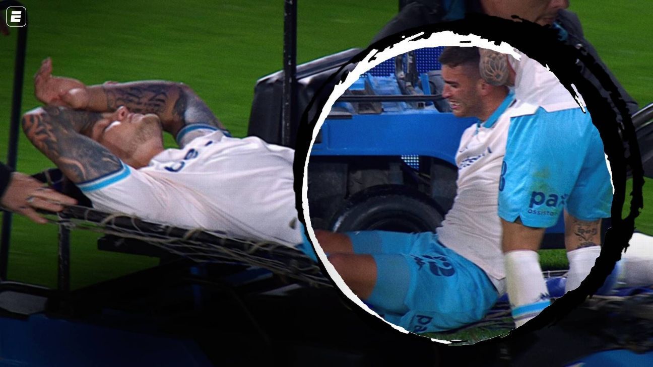 RIVAL DESFALCADO! Racing sofre lesões em sequência e jogador sai chorando durante partida da Libertadores