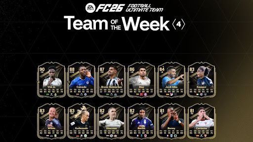 Vinícius Jr. tops Team of the Week 4 in EA FC 26