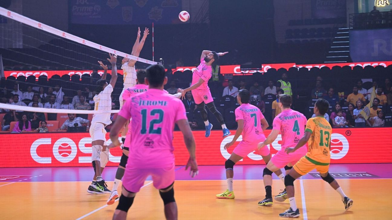 Hyderabad vs Kolkata, Chennai vs Mumbai in Prime Volleyball League: Indian Sports LIVE, October 20