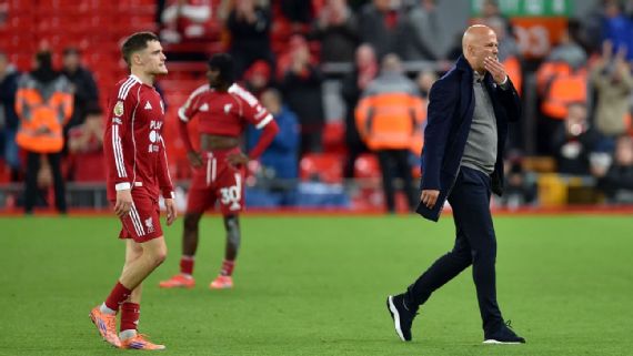 Arne Slot and Liverpool after the match.