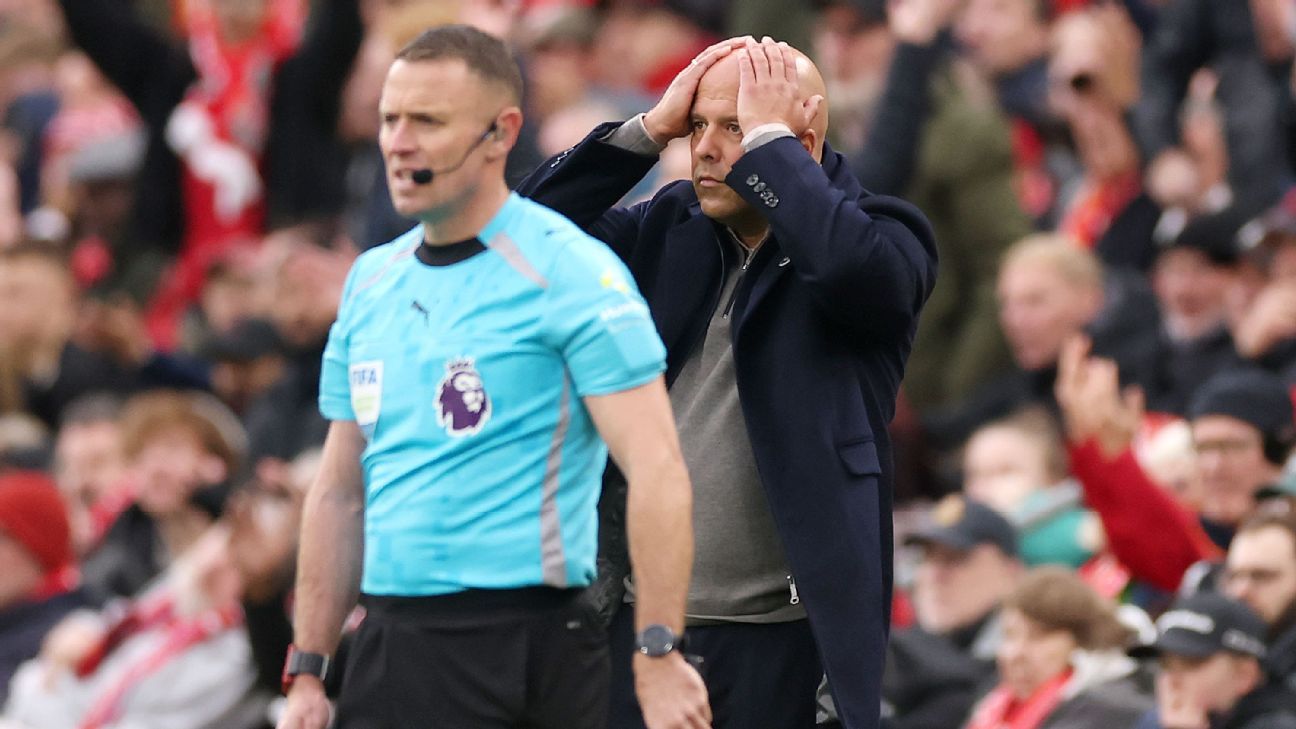 Arne Slot's Liverpool side have lost four games in a row