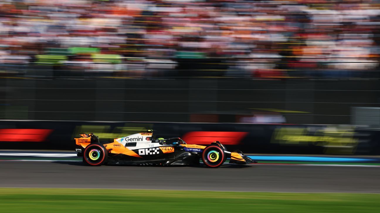 Norris en la Pole del GP México, Verstappen 5to, Piastri 7mo