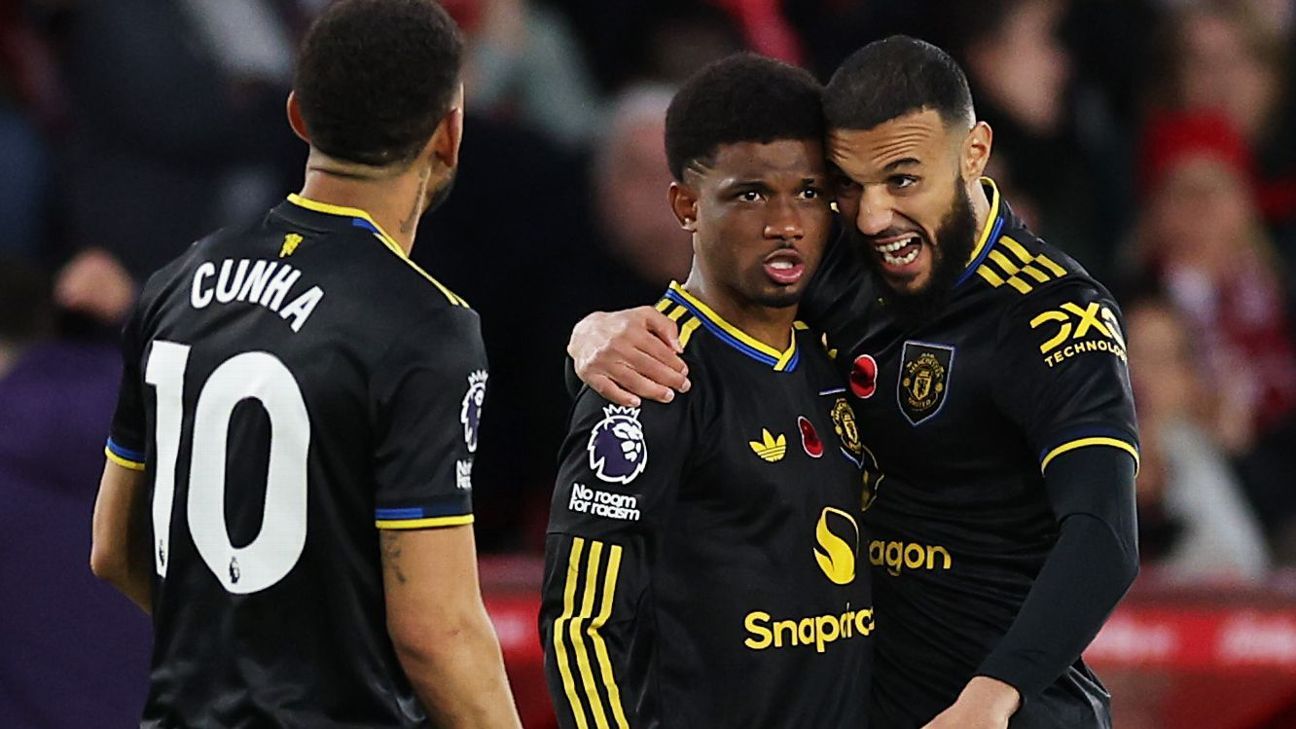 United escapa de derrota com golaço de Diallo, mas só empata com Forest e encerra série de vitórias