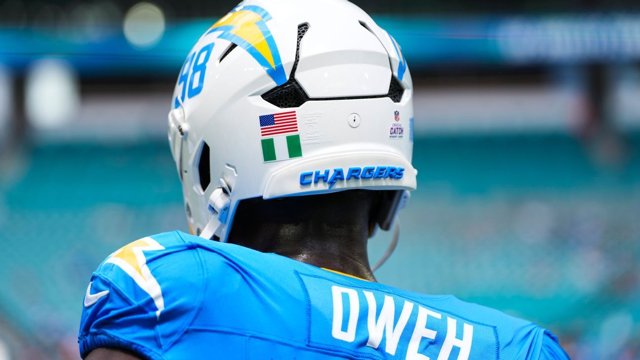 Africans in the NFL - Oweh continues superb start to life at Chargers