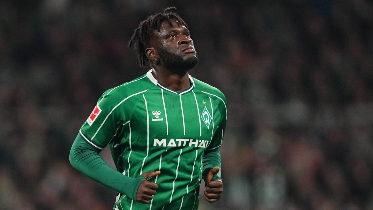 Bremen's Boniface feels 'unlucky' in Nigeria jersey