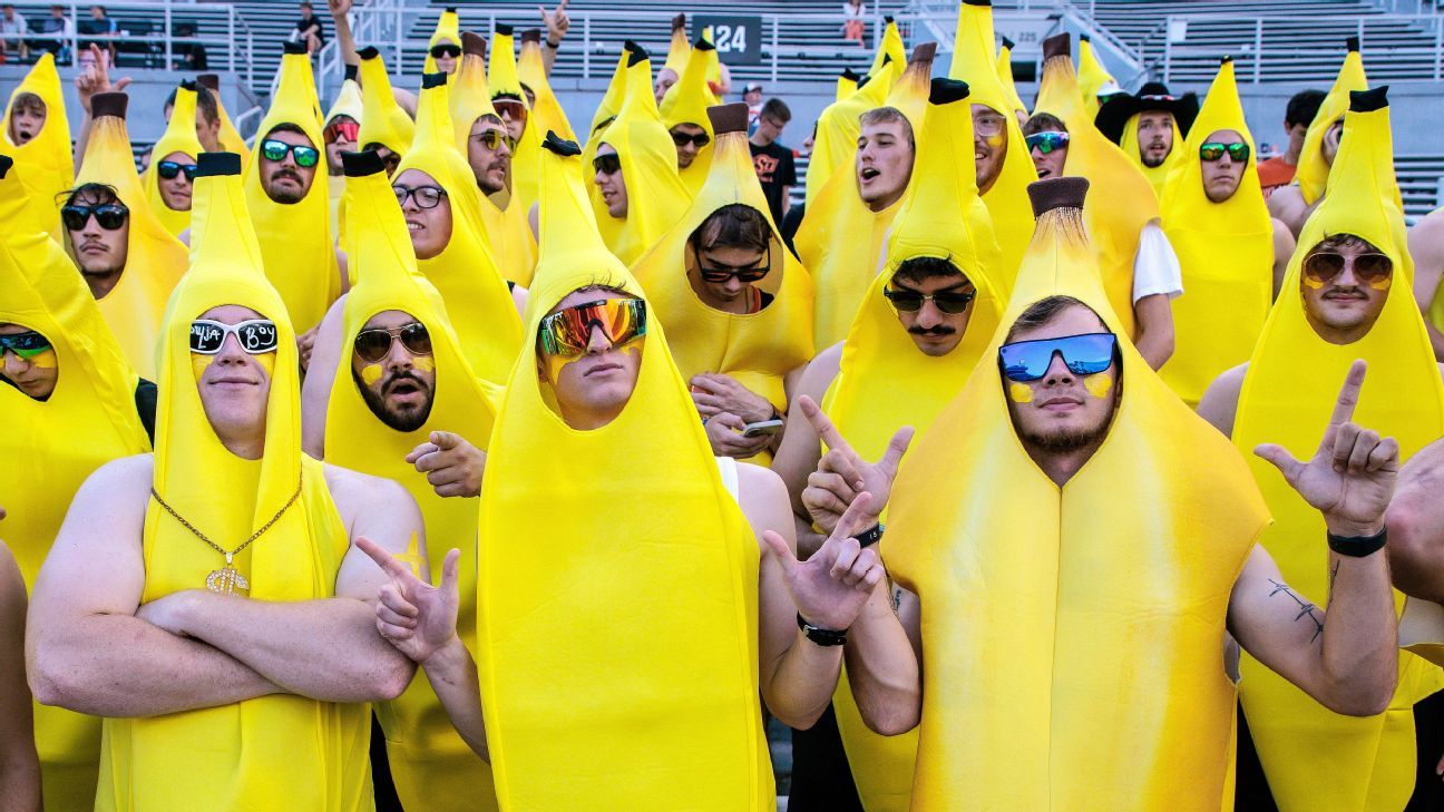A weekend with the banana suits and shirtless fans surviving Oklahoma State