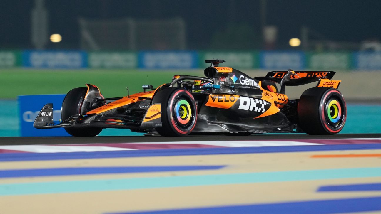 Oscar Piastri fue el más rápido en la práctica libre 1 en Qatar - ESPN