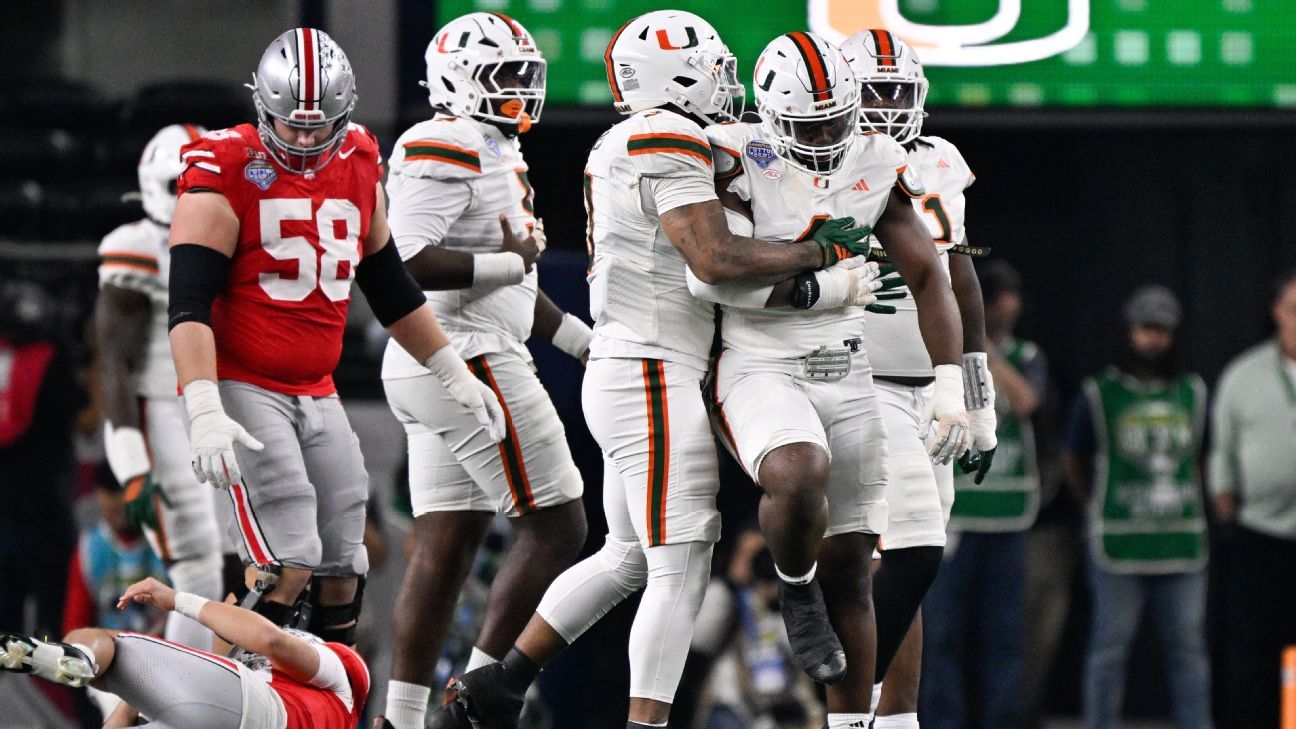 CFP quarterfinal takeaways: Miami's toughness, defense huge in upset of Ohio State