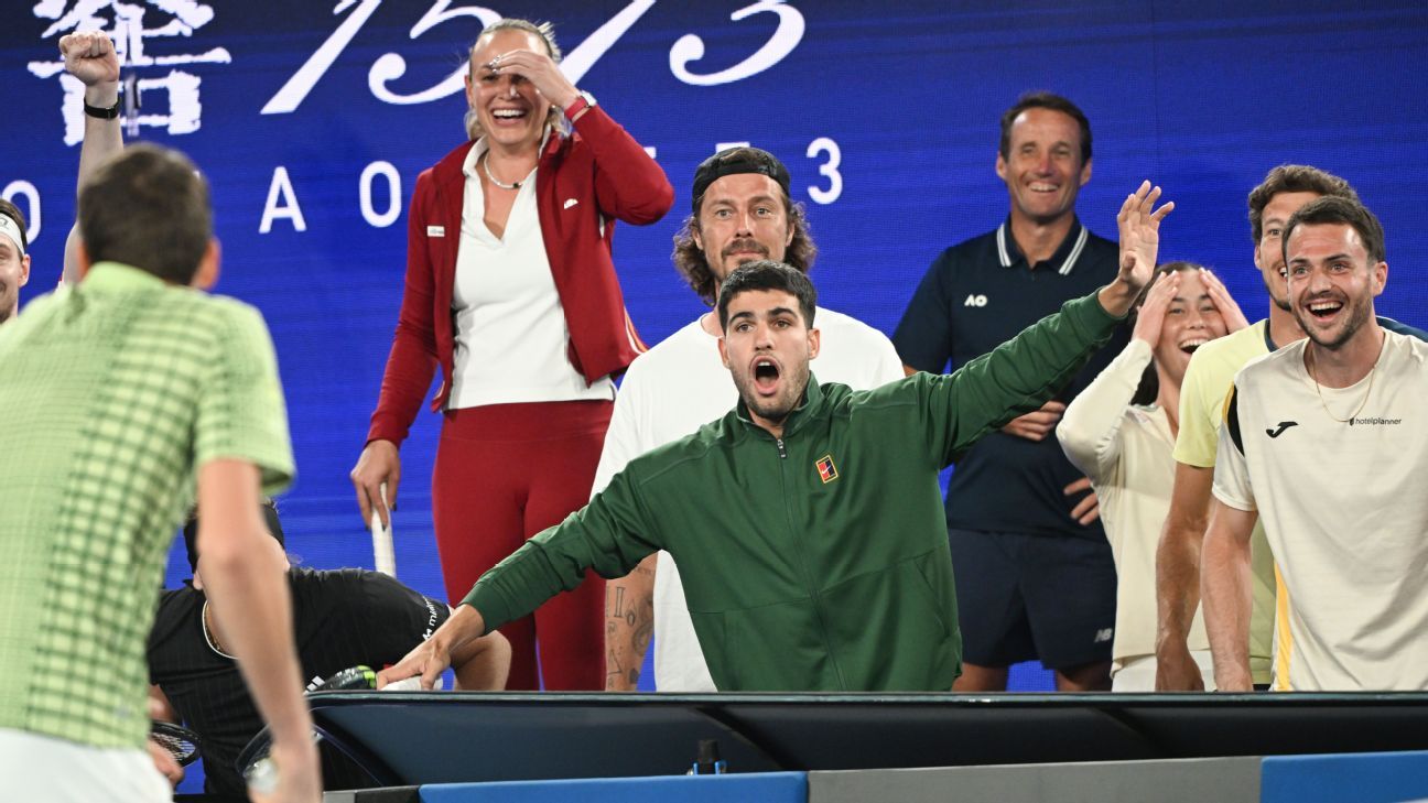 Carlos Alcaraz during the 1 Point Slam