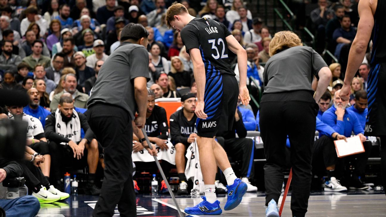 Mavs' Flagg leaves vs. Nuggets with ankle sprain