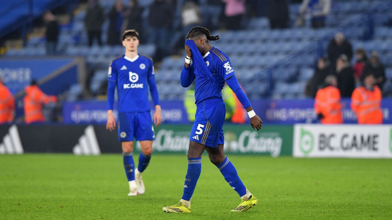 Leicester City lose 3-goal lead as freefall continues