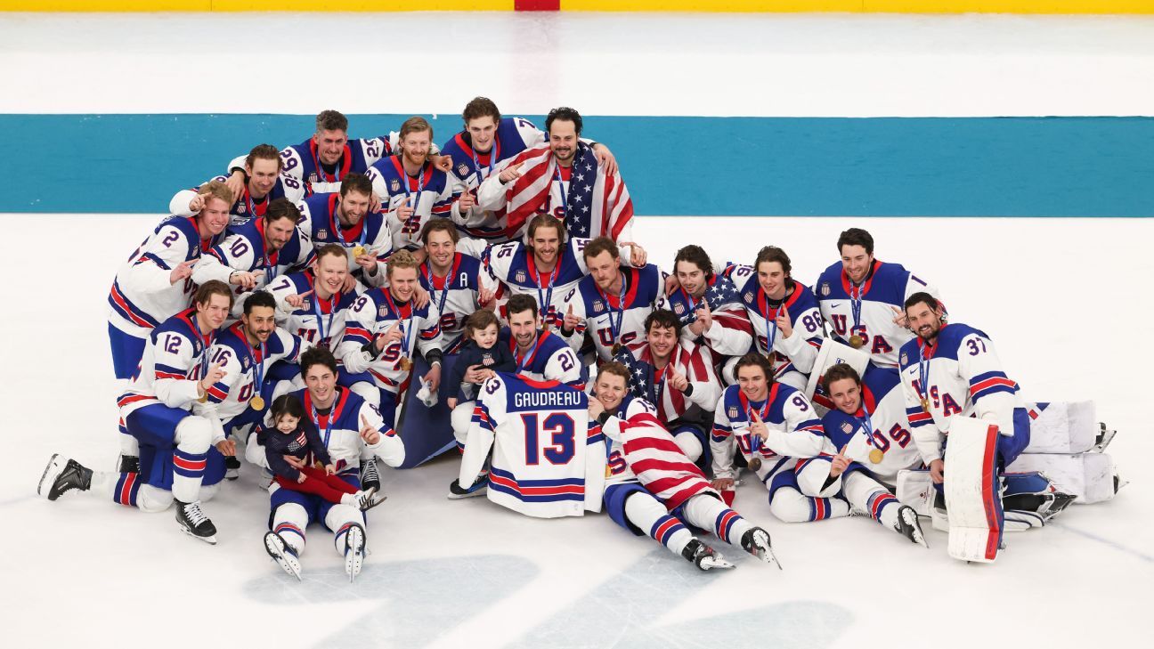 U.S. includes Gaudreau's kids for golden moment