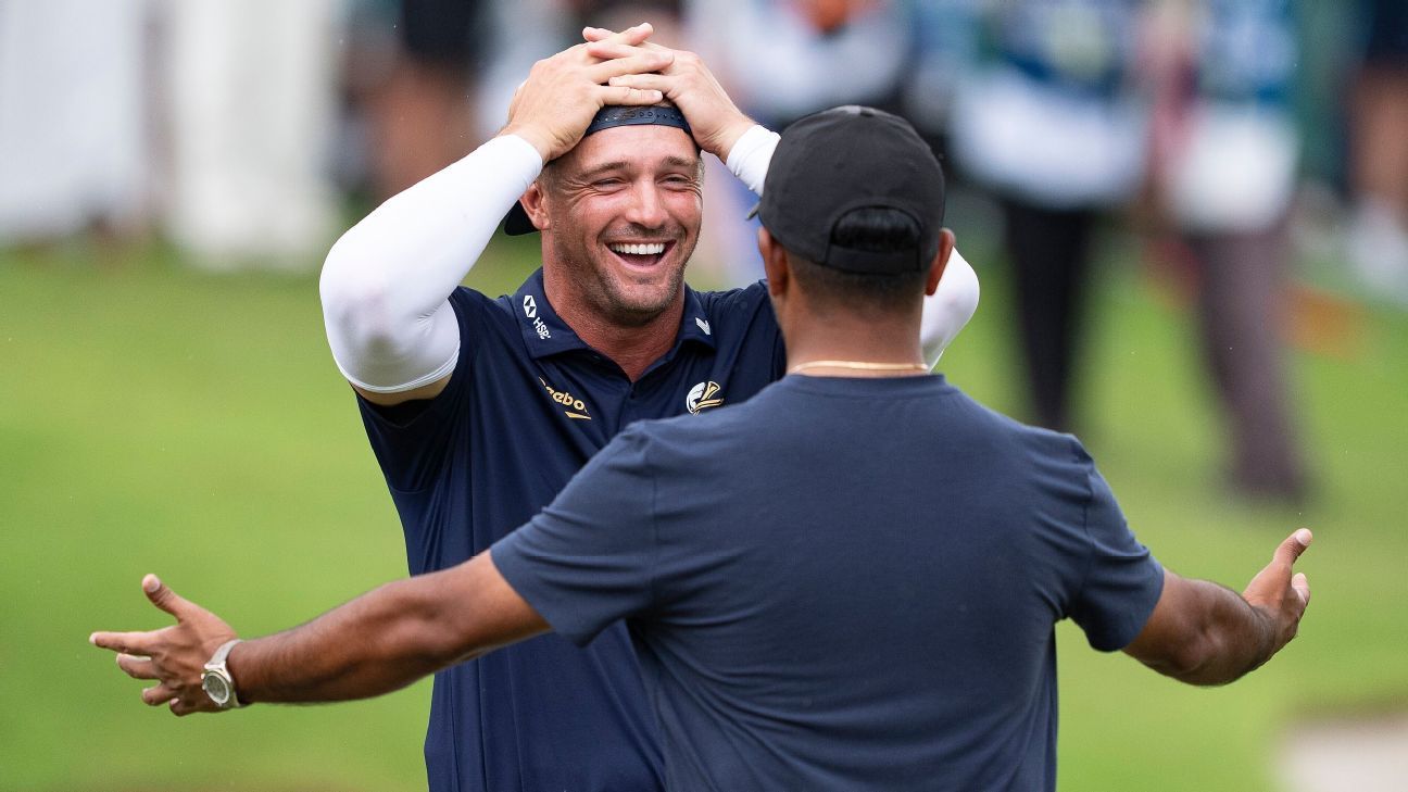 DeChambeau wins playoff as foe misses 2-footer