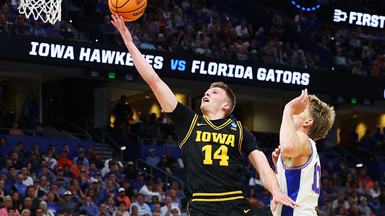 Follow live: 9-seed Iowa, 1-seed Florida dueling for spot in Sweet 16