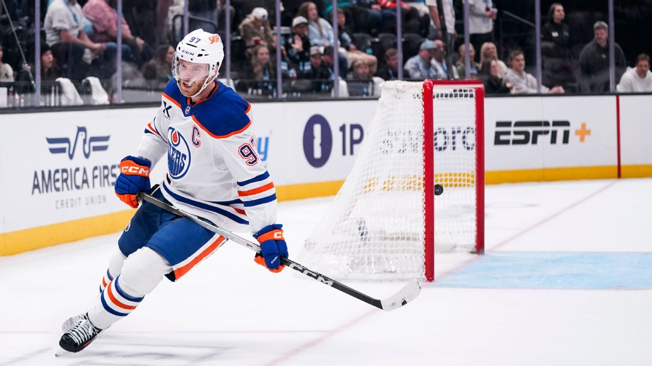 Oilers' Connor McDavid tops 400 career goals, with 1,200 points