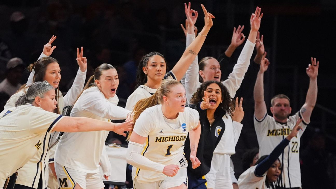 Olson leads Michigan past Louisville into Elite 8