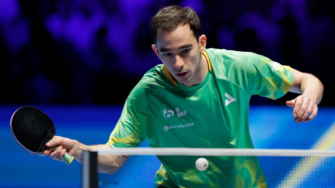 Hugo Calderano fica com o bronze na Copa do Mundo de tênis de mesa