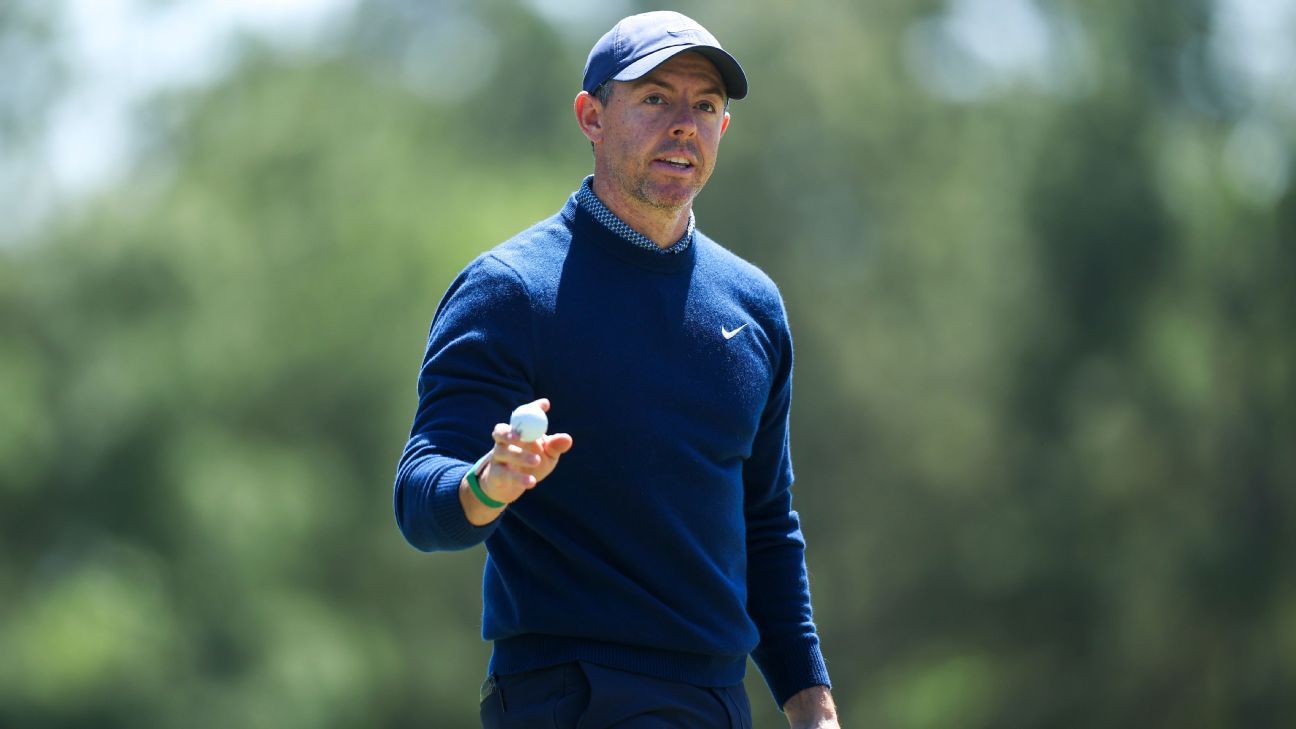 Rory opens defense with 67, share of early lead