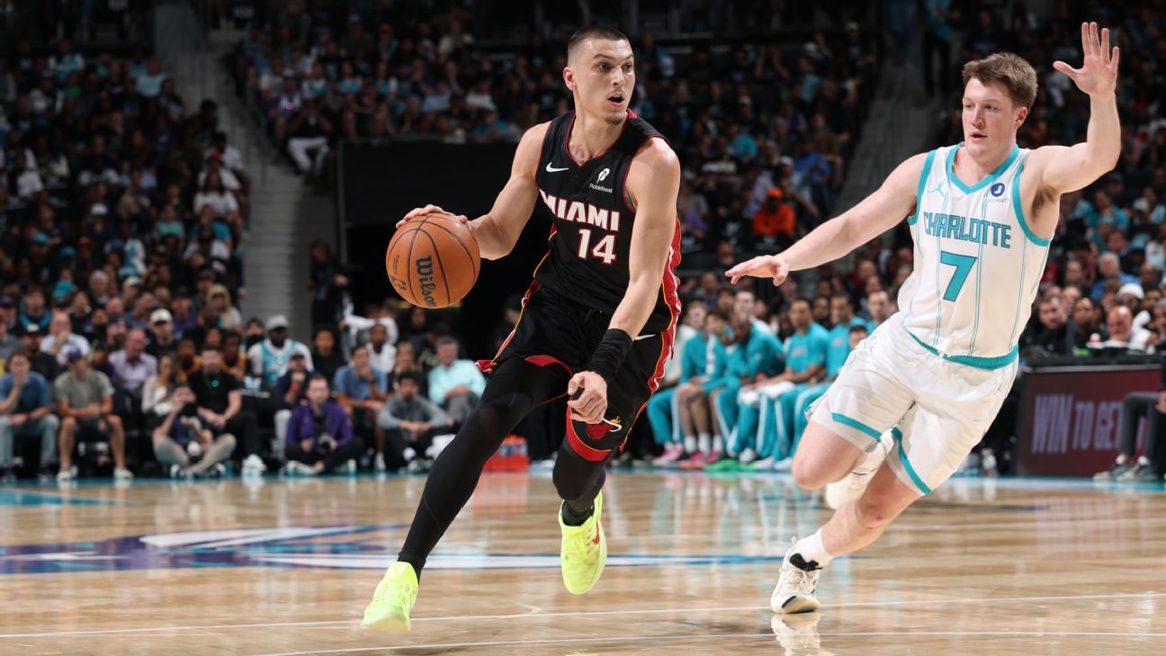 Follow live: Heat and Hornets in a close battle in play-in game