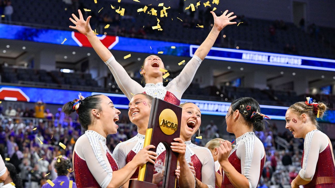 Oklahoma wins the national title, and more updates from NCAA gymnastics championships