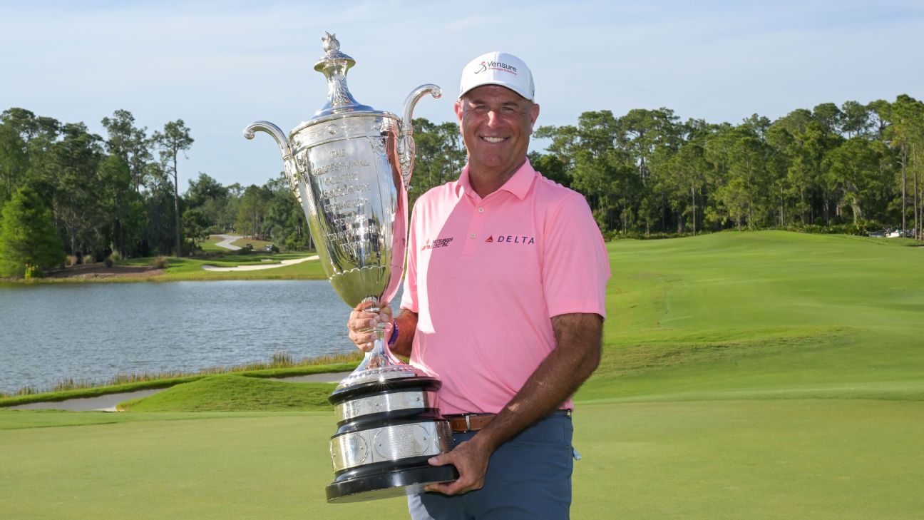 Stewart Cink cards 63, wins Senior PGA Championship by 6