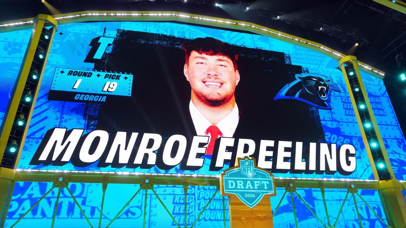 Panthers' 2026 NFL draft picks: Georgia's Freeling shores up offensive line