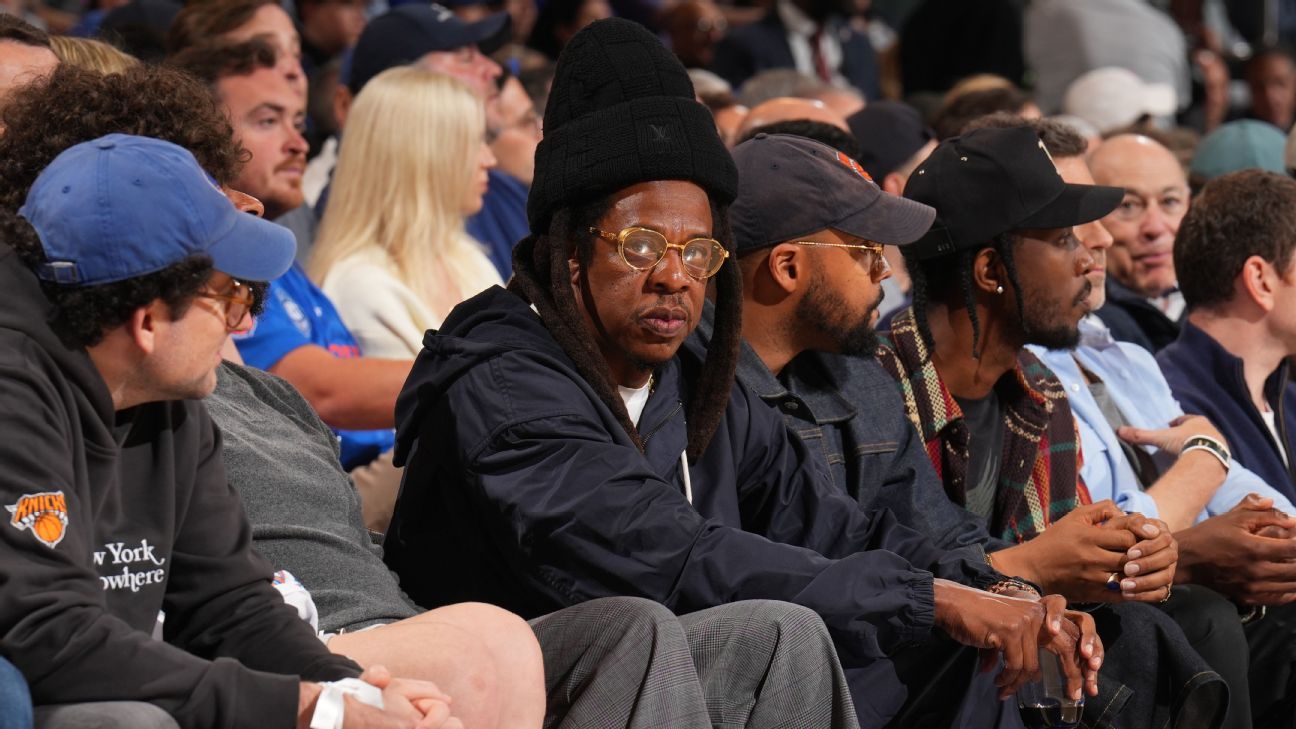 Celebrities at the NBA playoffs: Jay Z, Jimmy Fall...