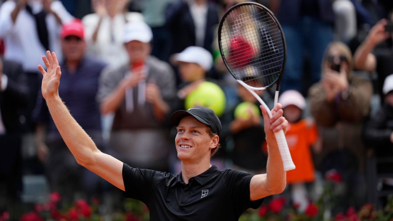 Sinner advances to Italian Open final vs. Ruud