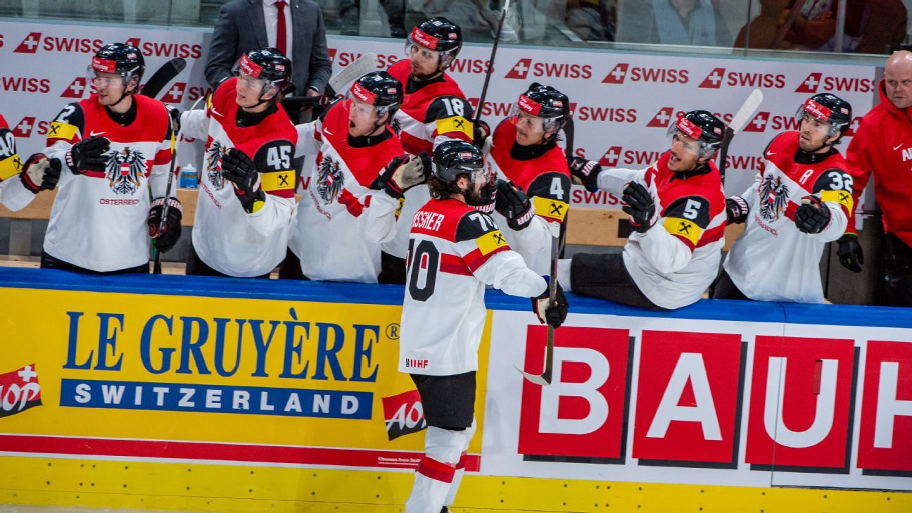 Austria, Norway post victories at hockey worlds