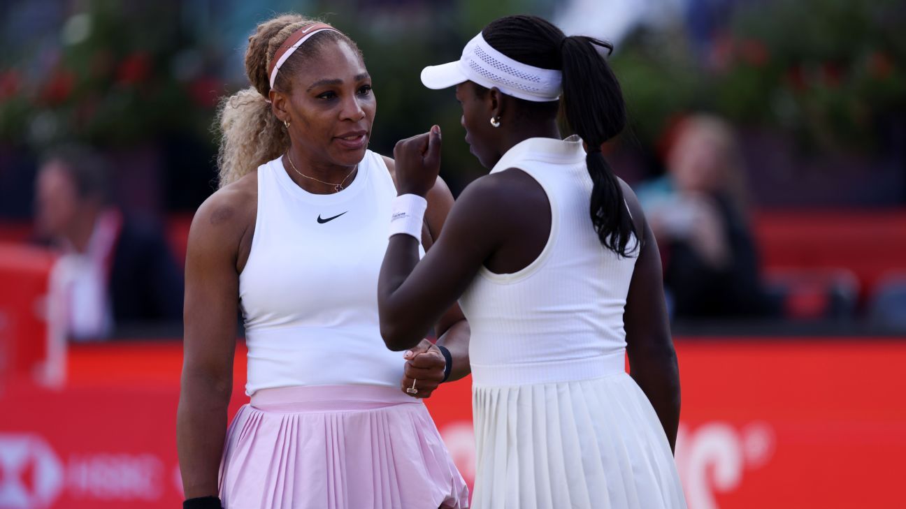 Williams’ doubles comeback cut short by Mboko knee injury