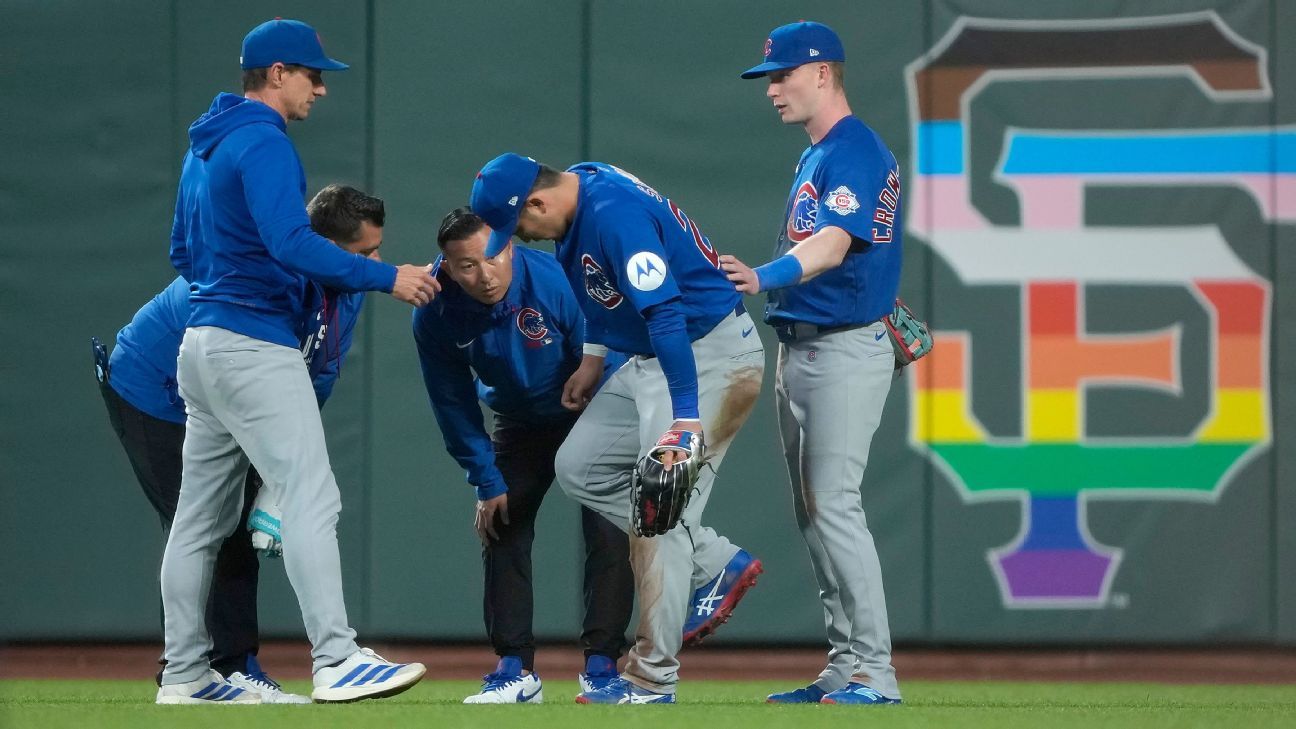 Cubs outfielder Seiya Suzuki leaves game against Giants with right knee discomfort
