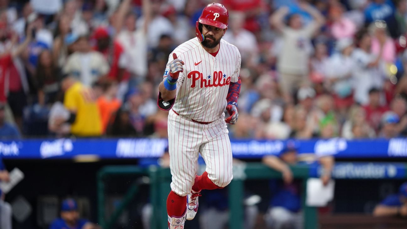 Schwarber Hits 3 Home Runs, Harper Cycles as Phillies Dominate