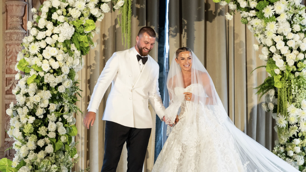 Cowboys' Jake Ferguson ties knot with Haley Cavind...