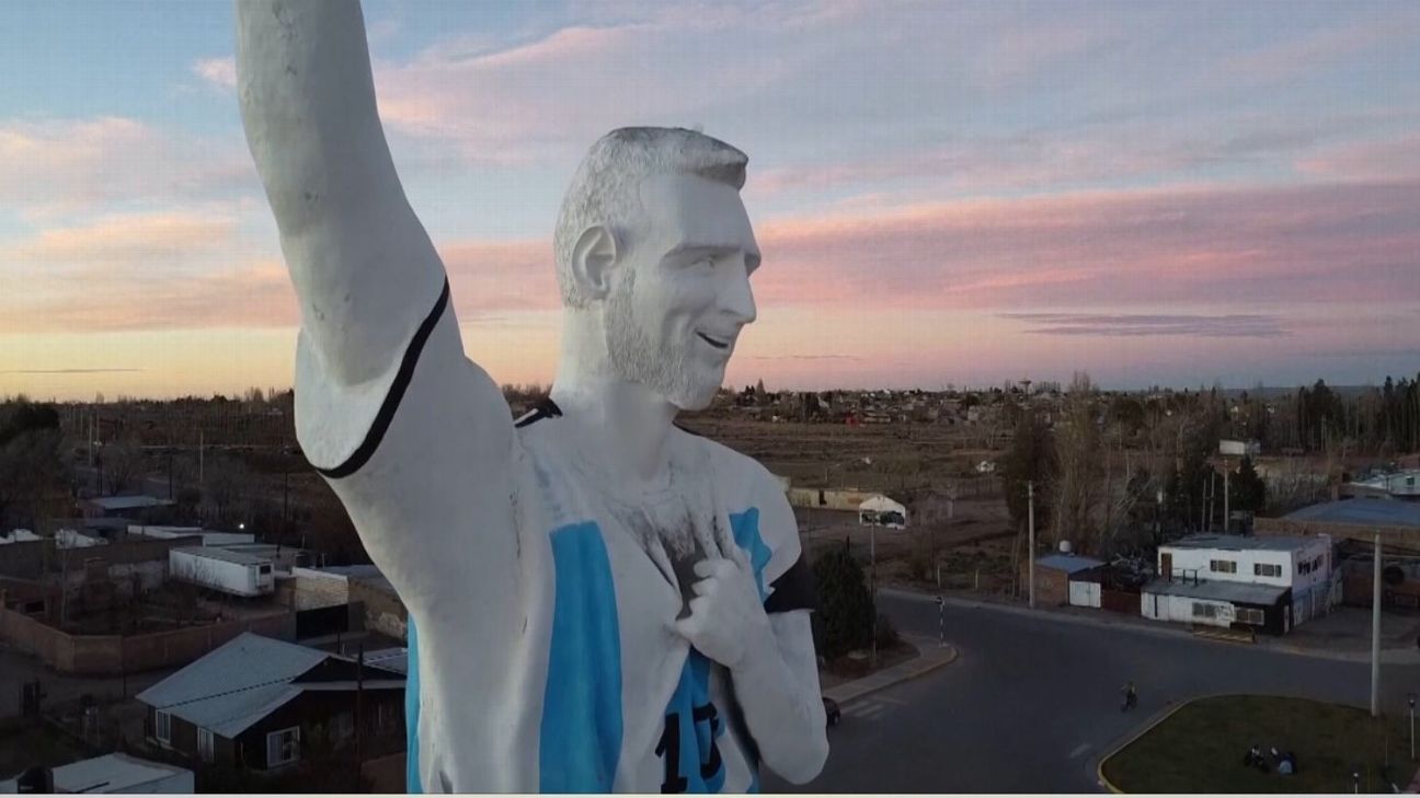 Messi gets new 85-foot statue in Argentina, even t...