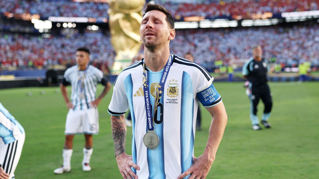 Messi emociona-se e reconhece superioridade da Espanha na final da Copa do Mundo 2026
