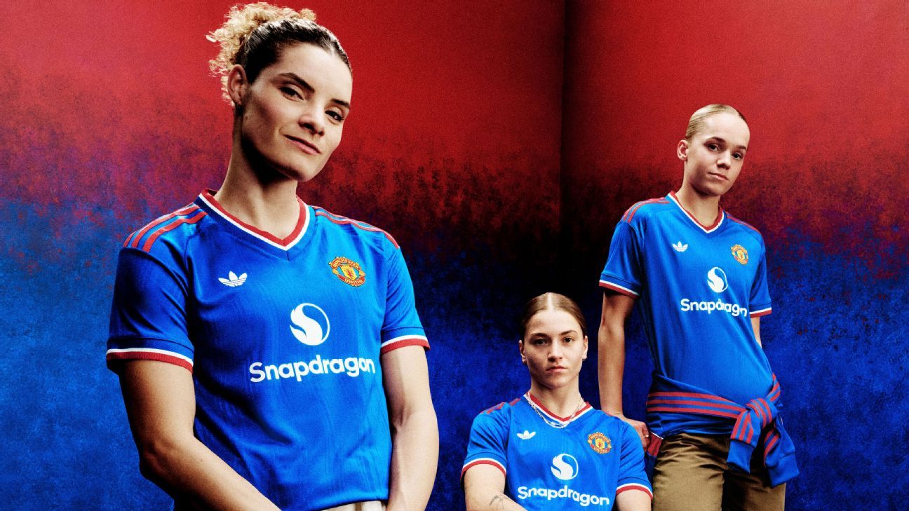 Man United go retro with 'royal blue' 2026-27 away...
