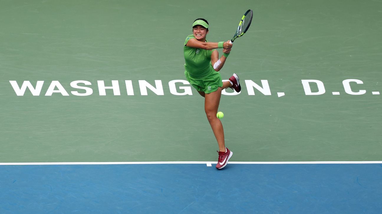 Alex Eala rallies past Zheng Qinwen in Mubadala DC Open first round, sets up showdown with Leylah Fernandez