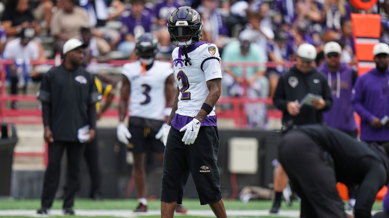 Ravens CB Wiggins carted off with left leg injury