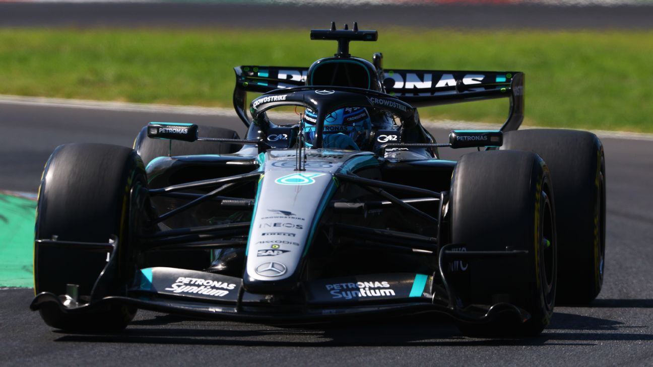 Russell tops second practice as Mercedes respond to Ferrari at Monza