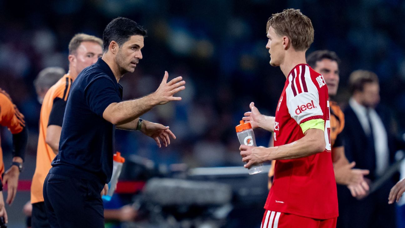 Arteta hails 'decisive' Ødegaard after win at Napoli