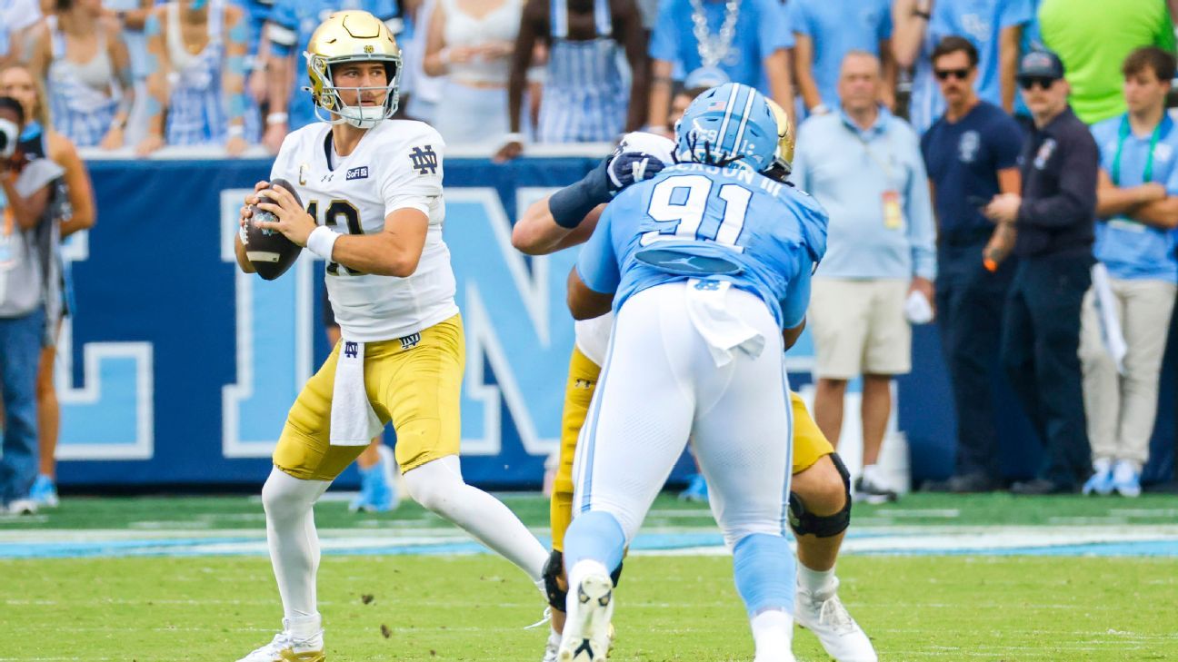 Irish answer questions about ground game, hold off UNC
