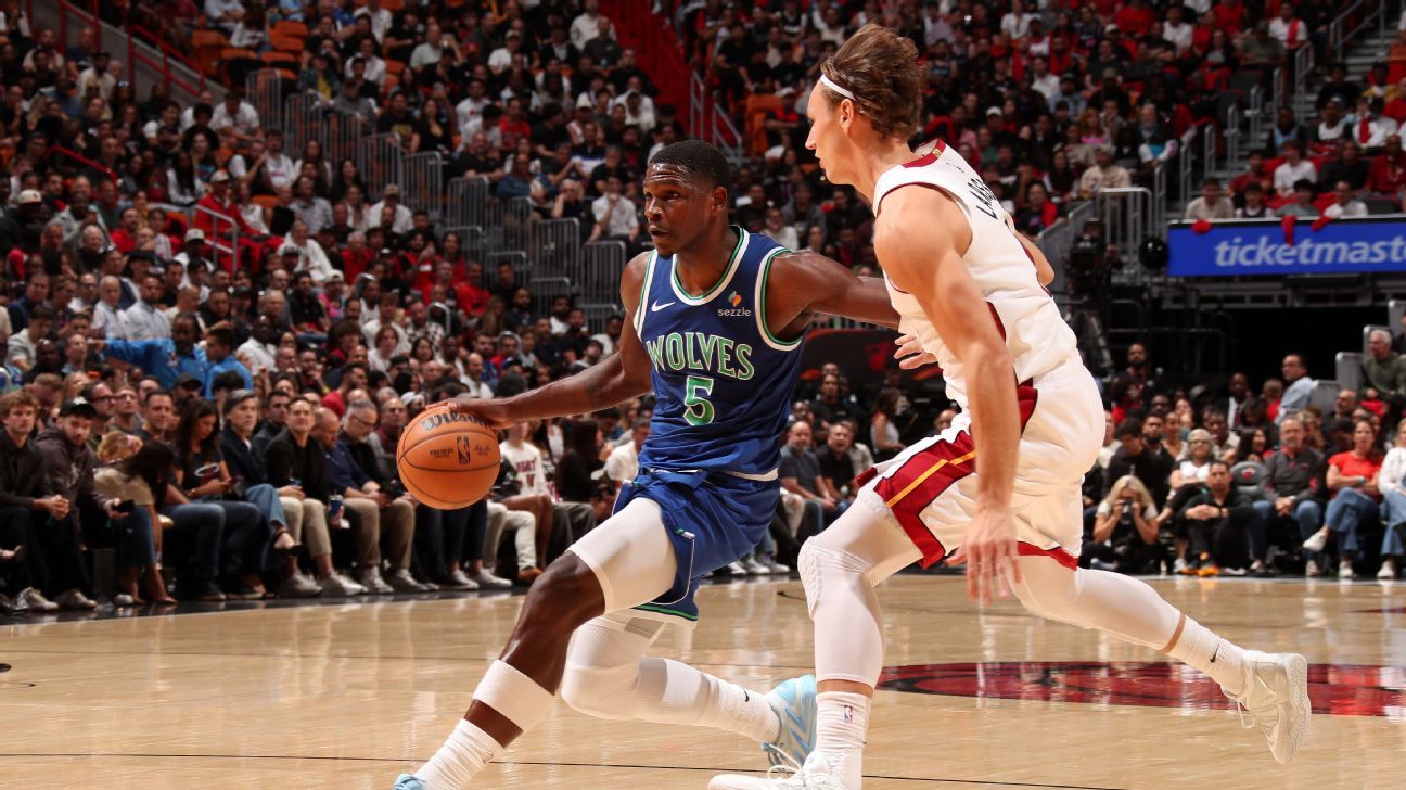 Anthony Edwards se une a Chamberlain y Jordan tras anotar 40 puntos en otro partido inaugural