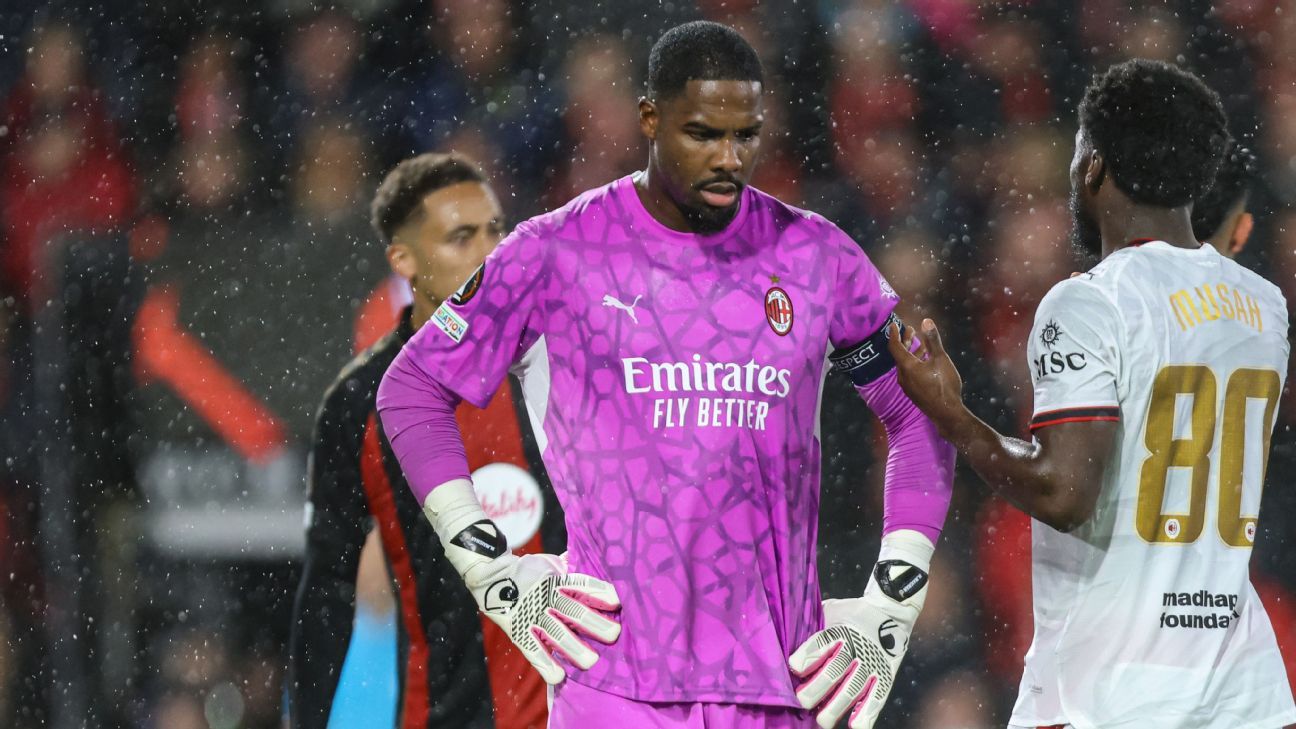 Milan condemn racist abuse of GK Maignan after red card vs. Bournemouth