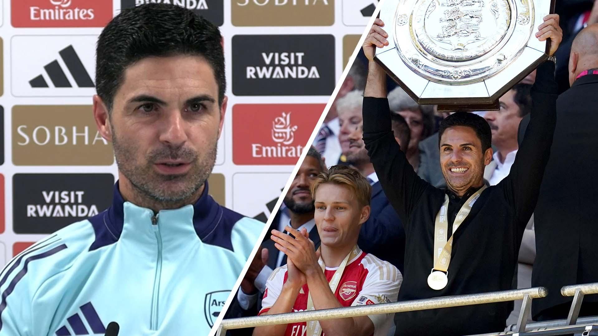 Arteta Corrects Journalist For one Trophy In Five Years Question Arteta corrects journalist for one trophy in five years question