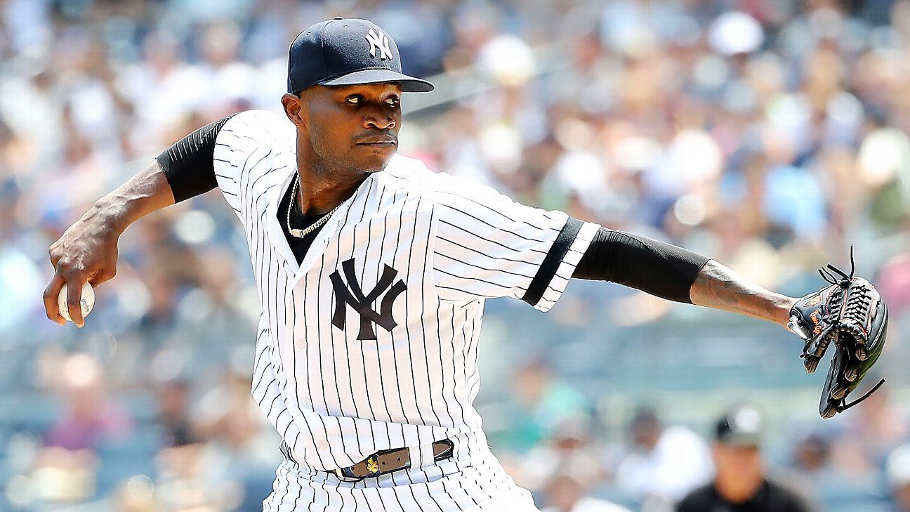 Aaron Boone of the New York Yankees discussed the deleted Instagram post with Domingo German