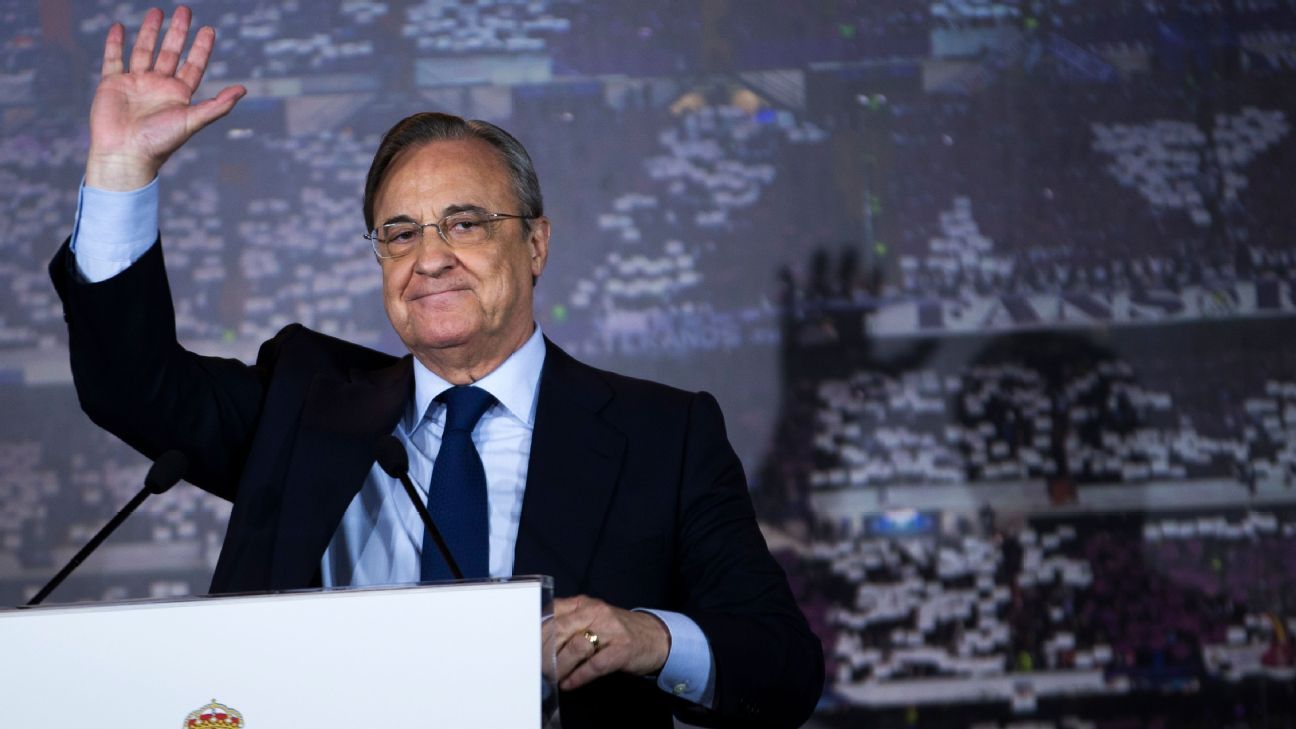 Real Madrid president Florentino Pérez, the main leader of the European Super League