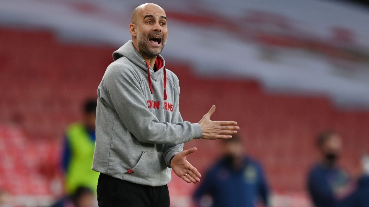 Man City’s Guardiola – I’m yelling at players too much, but can’t control it