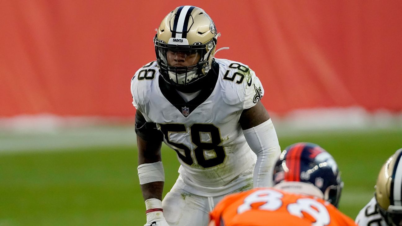 New Orleans Saints place Marcus Davenport, Kwon Alexander on IR; 7 coaches out vs. Panthers for COVID-19 protocols